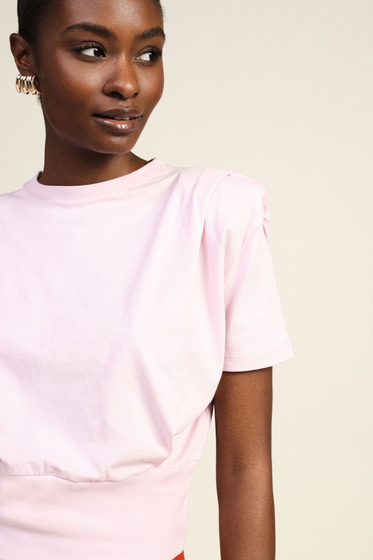 Short t-shirt with wide hem and short sleeves Baroc Boutique