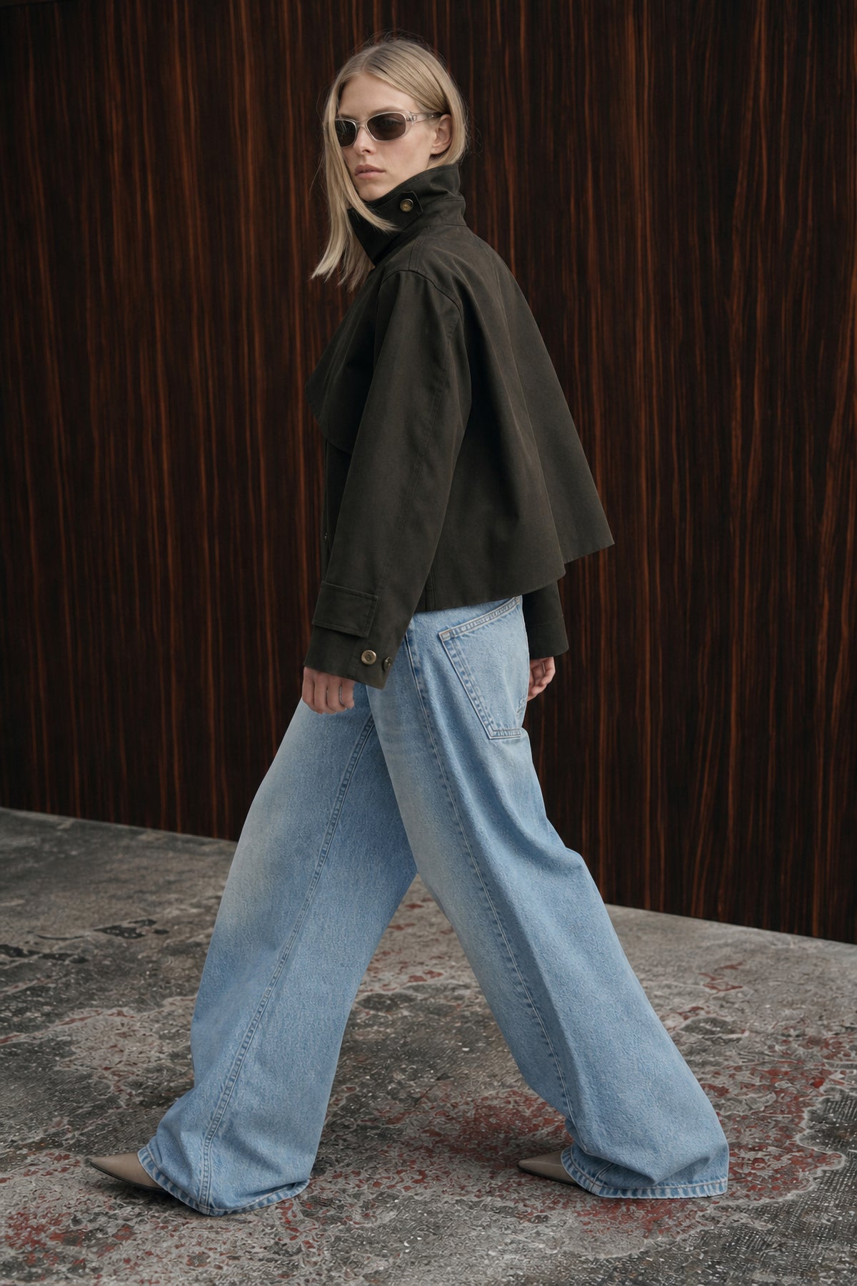 Short trench coat with belt Baroc Boutique