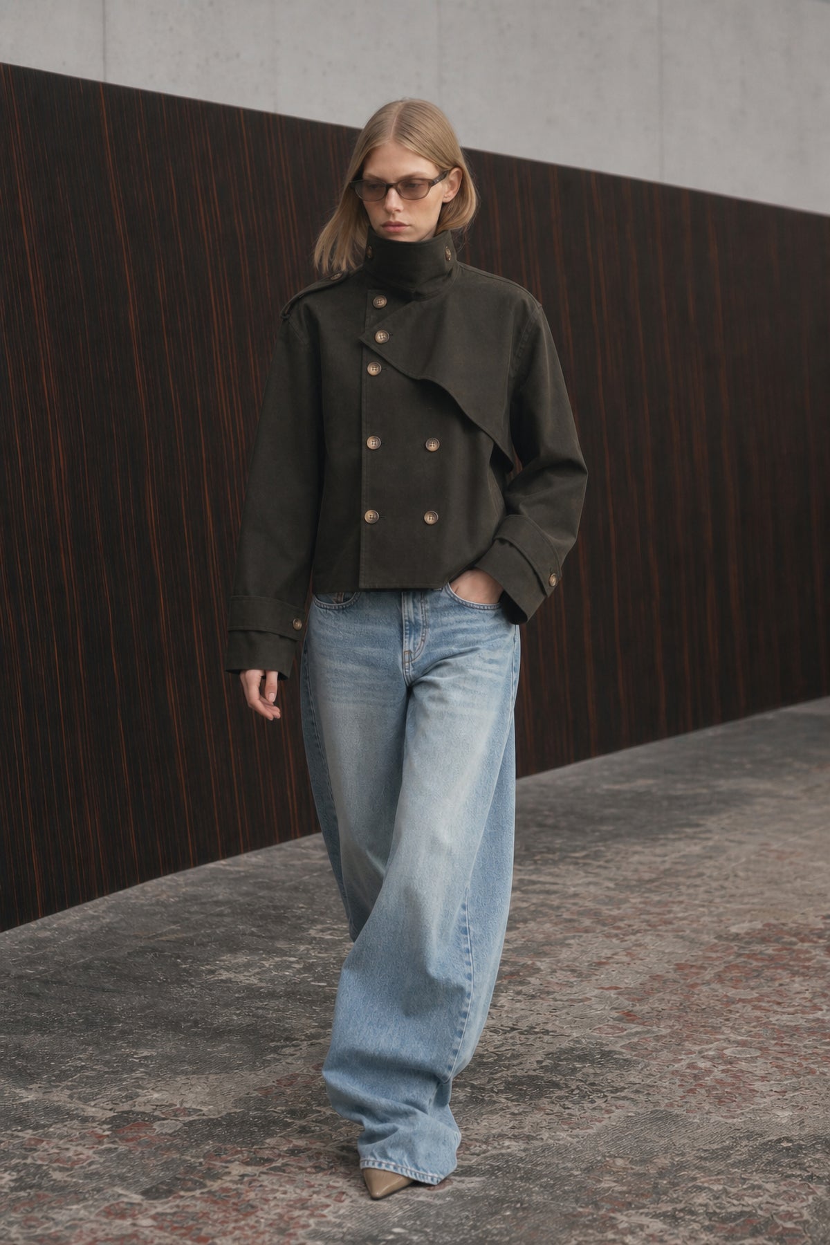 Short trench coat with belt Baroc Boutique
