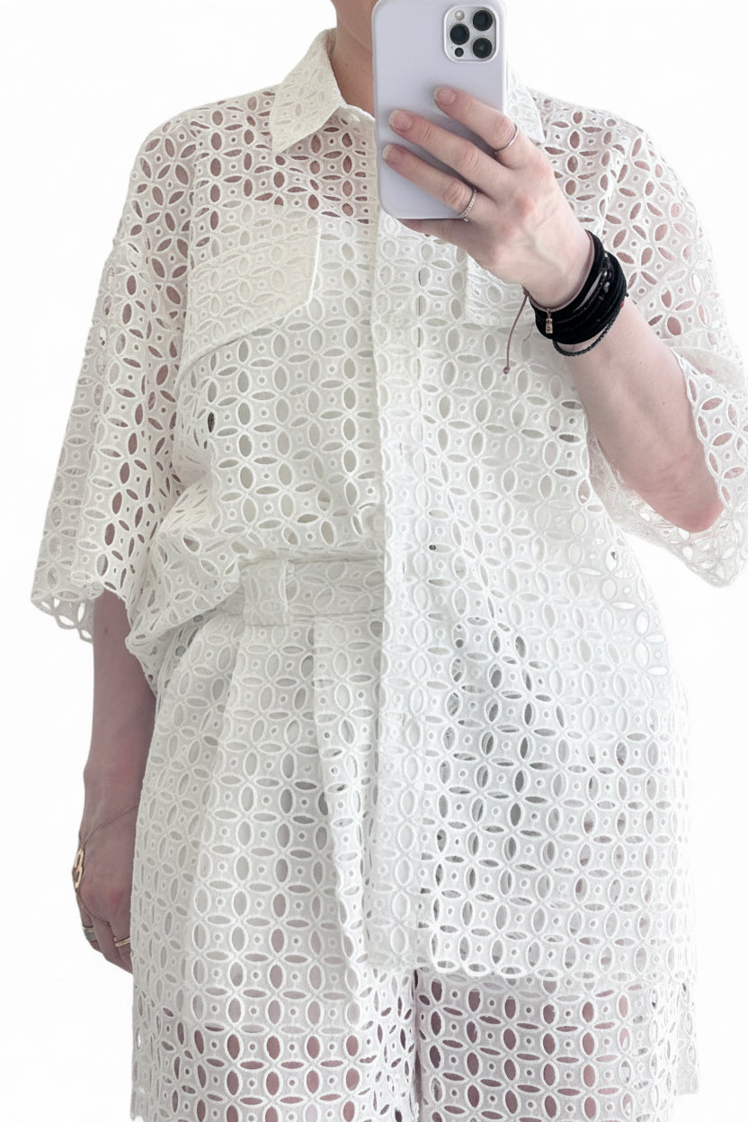 Shortleeve white shirt Baroc Boutique