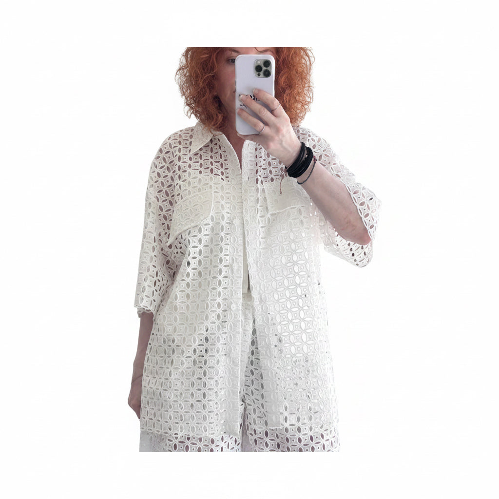 Shortleeve white shirt Baroc Boutique