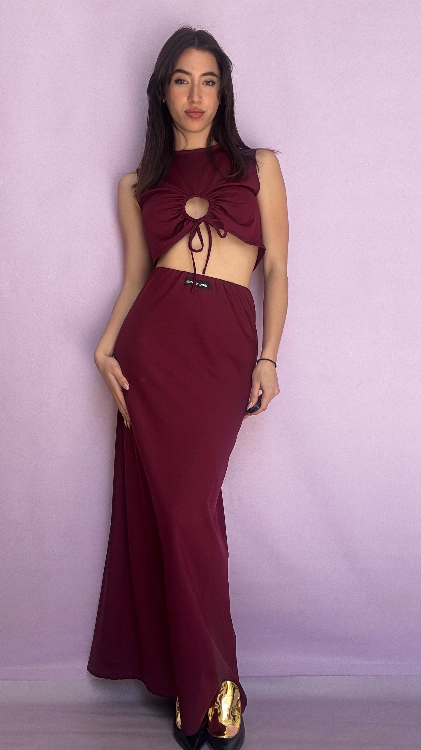 Sleeveless lycra crop top Baroc Boutique