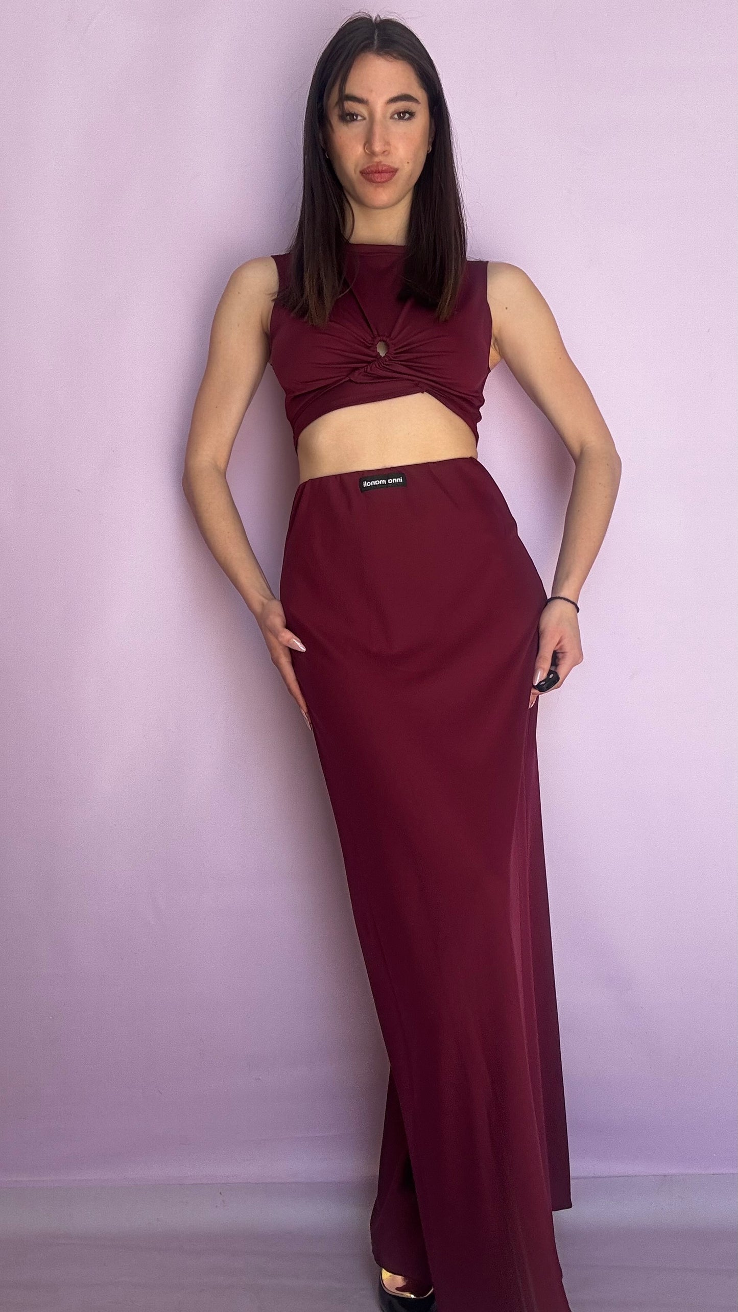 Sleeveless lycra crop top Baroc Boutique