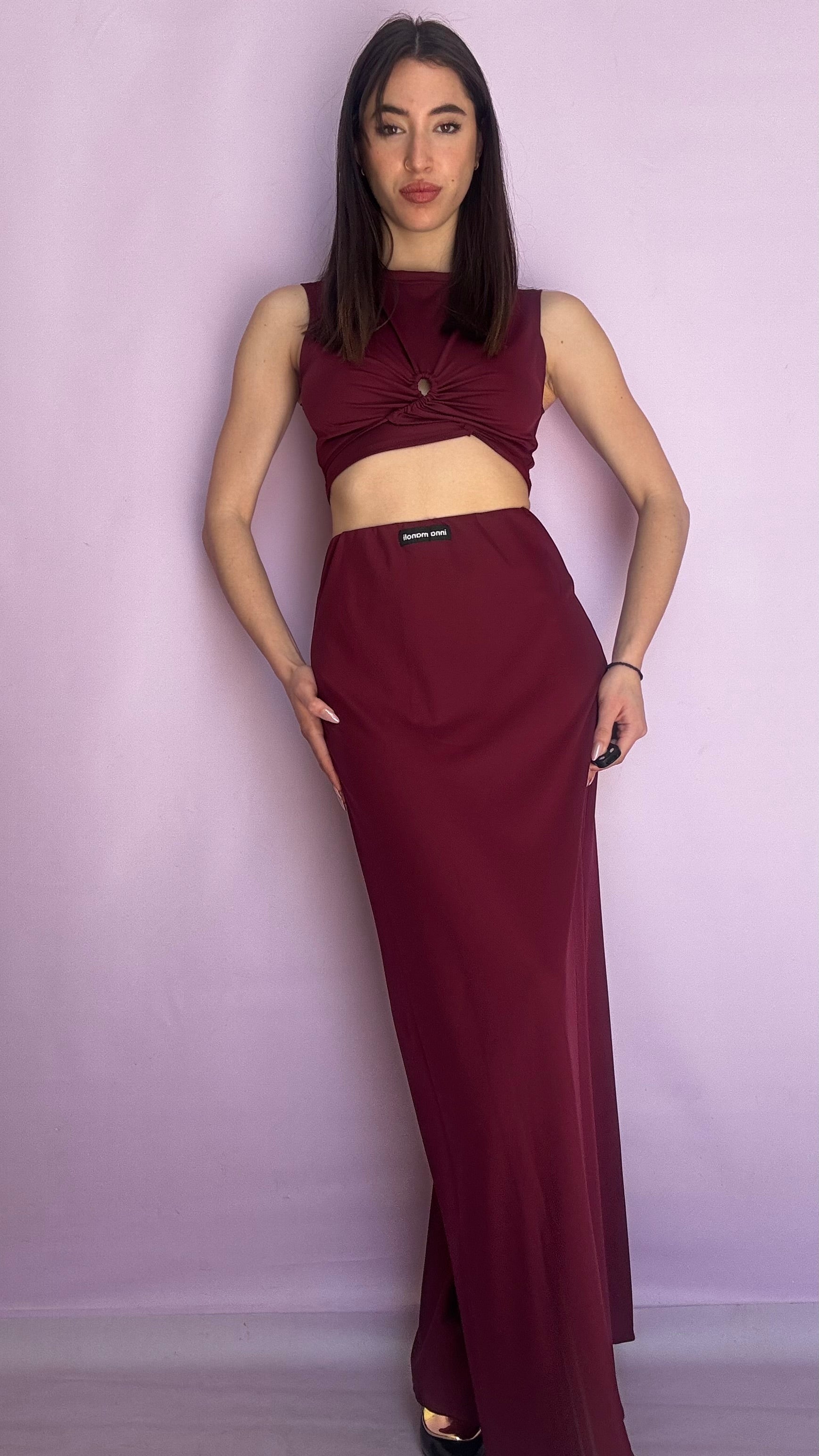 Sleeveless lycra crop top Baroc Boutique
