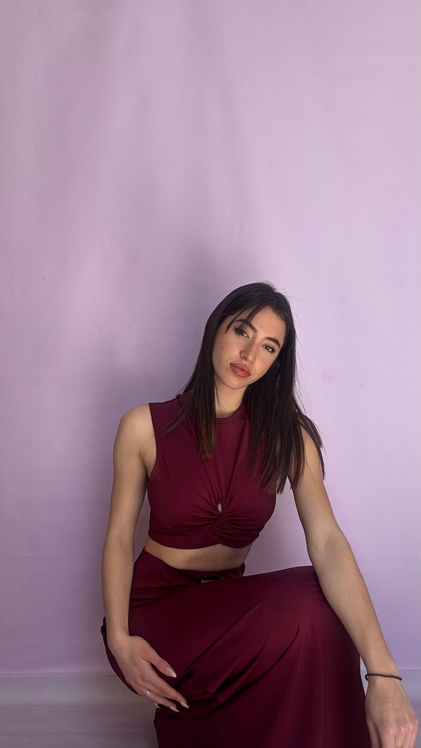 Sleeveless lycra crop top Baroc Boutique