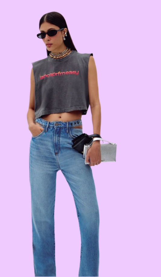 Sleeveless oversize crop t-shirt Baroc Boutique