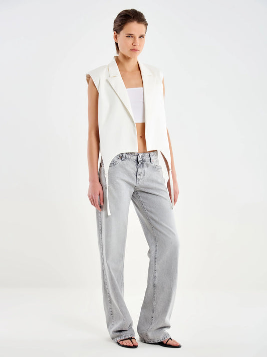 Sleeveless vest with hanging strings Baroc Boutique