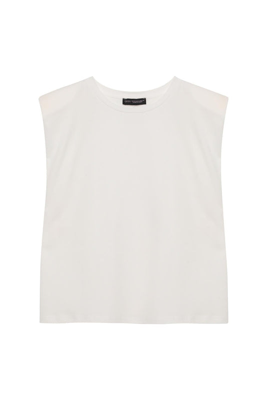 Sleveless top with padded shoulders Baroc Boutique