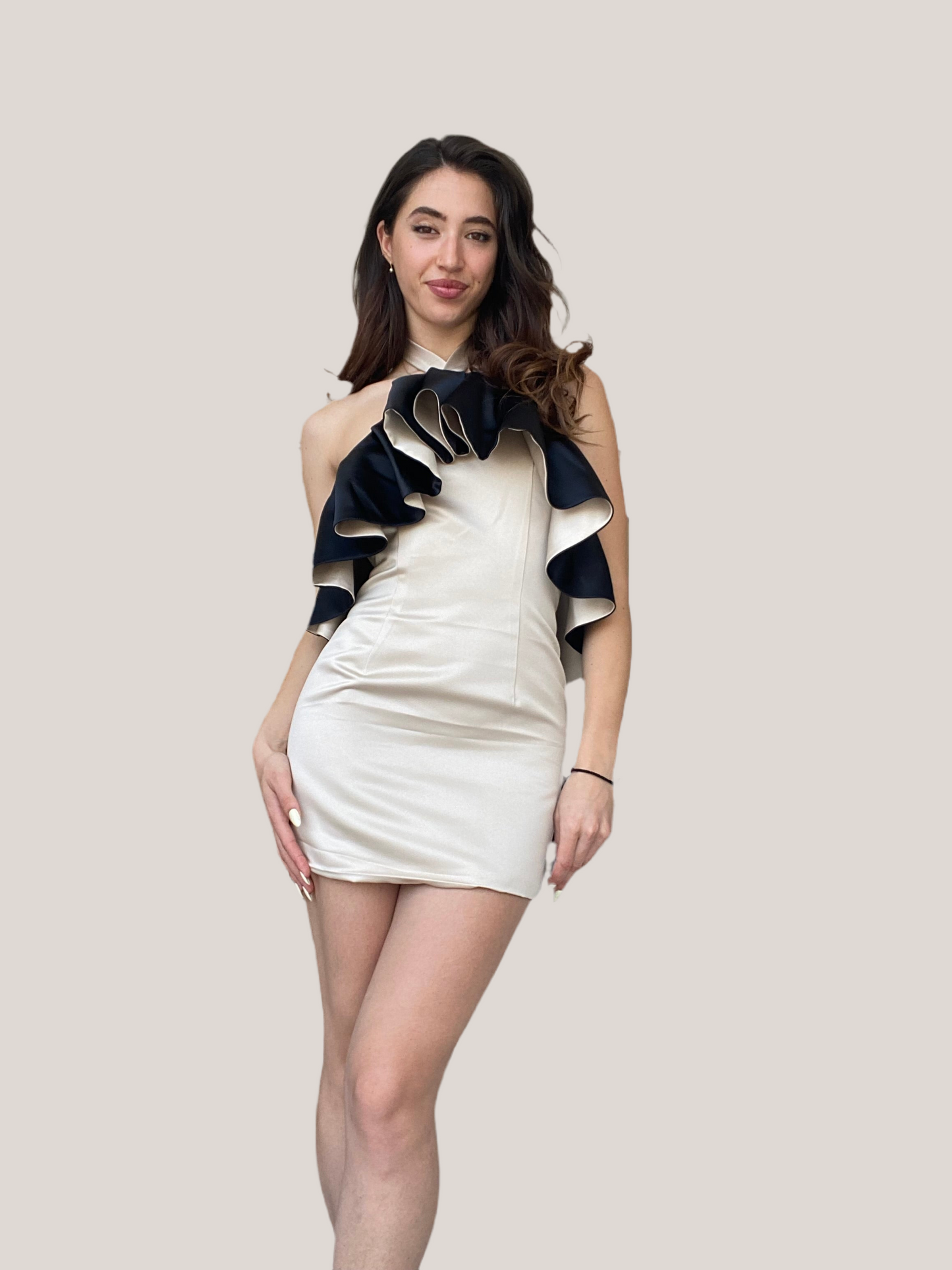 Beige mini dress Baroc Boutique SMALL