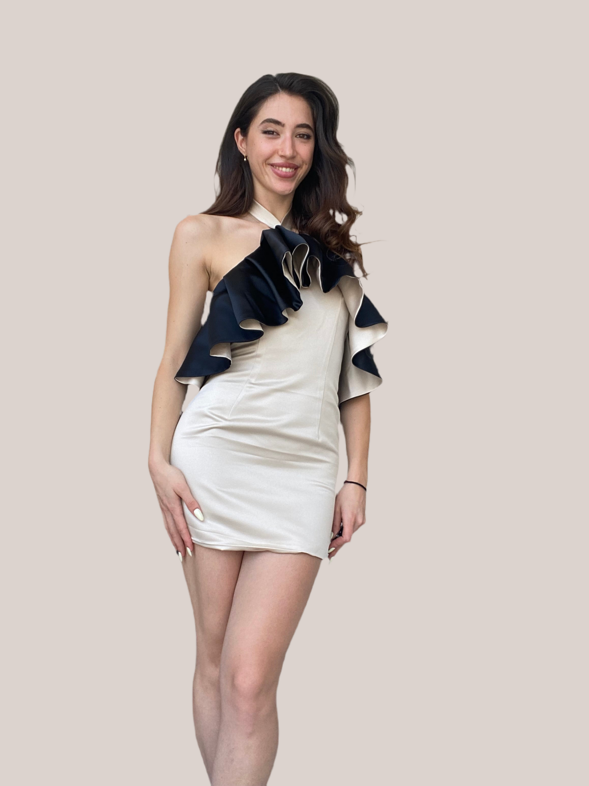 Beige mini dress Baroc Boutique SMALL