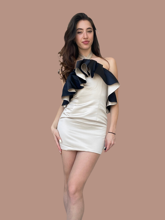 Beige mini dress Baroc Boutique SMALL
