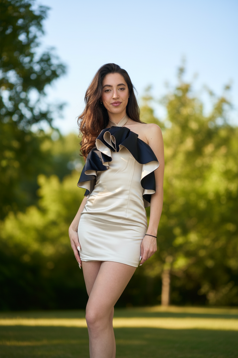 Beige mini dress Baroc Boutique SMALL