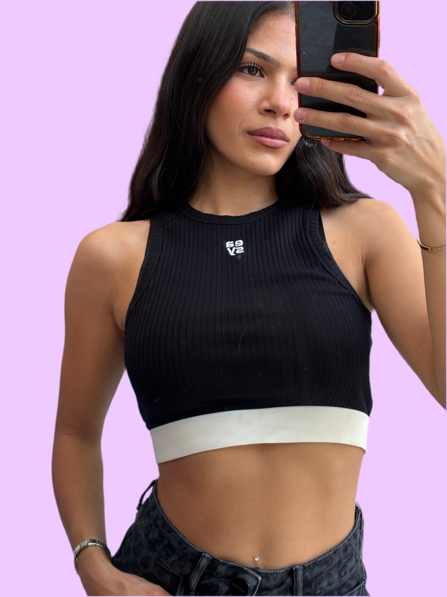 Black sports top Baroc Boutique Small