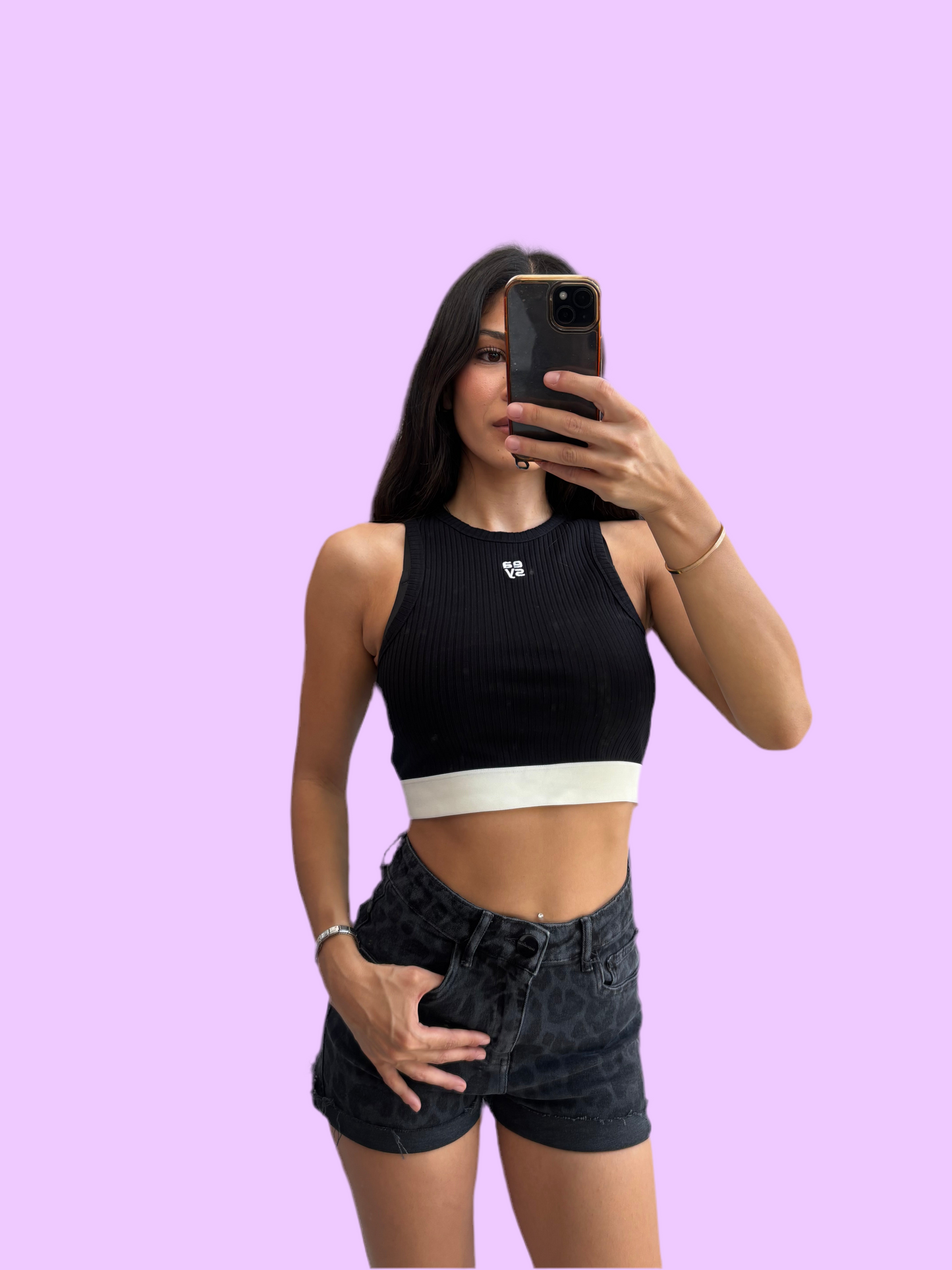 Black sports top Baroc Boutique Small