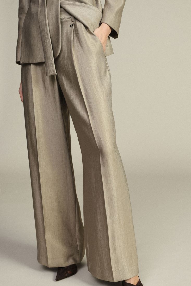 Butter palazzo trouser high rise with pleats Baroc Boutique Small