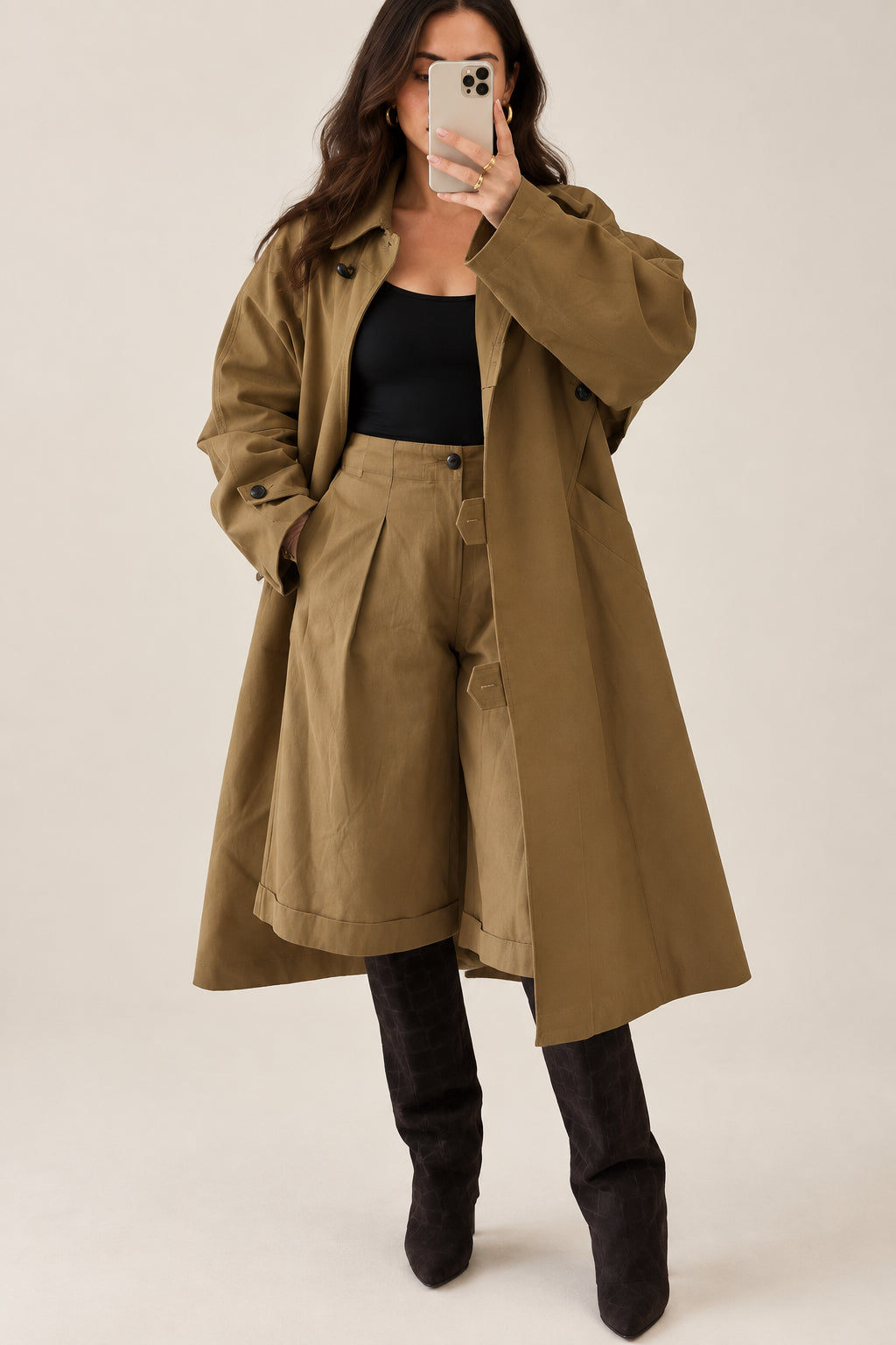 Oversized high waisted bermuda Baroc Boutique Small