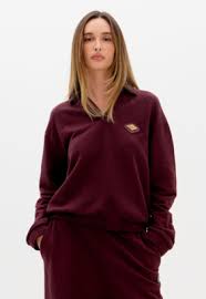 Polo collar burgundy sweatshirt Baroc Boutique Small
