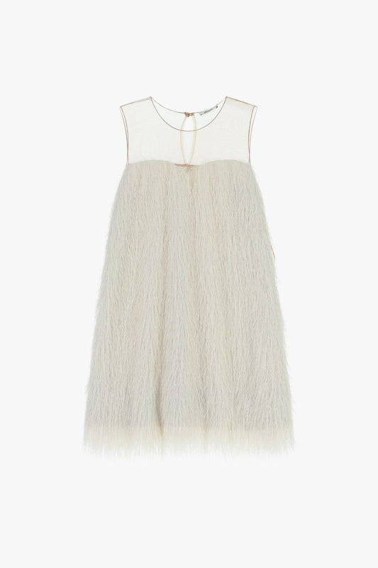 Short dress with fringe and sheer insert Baroc Boutique Small