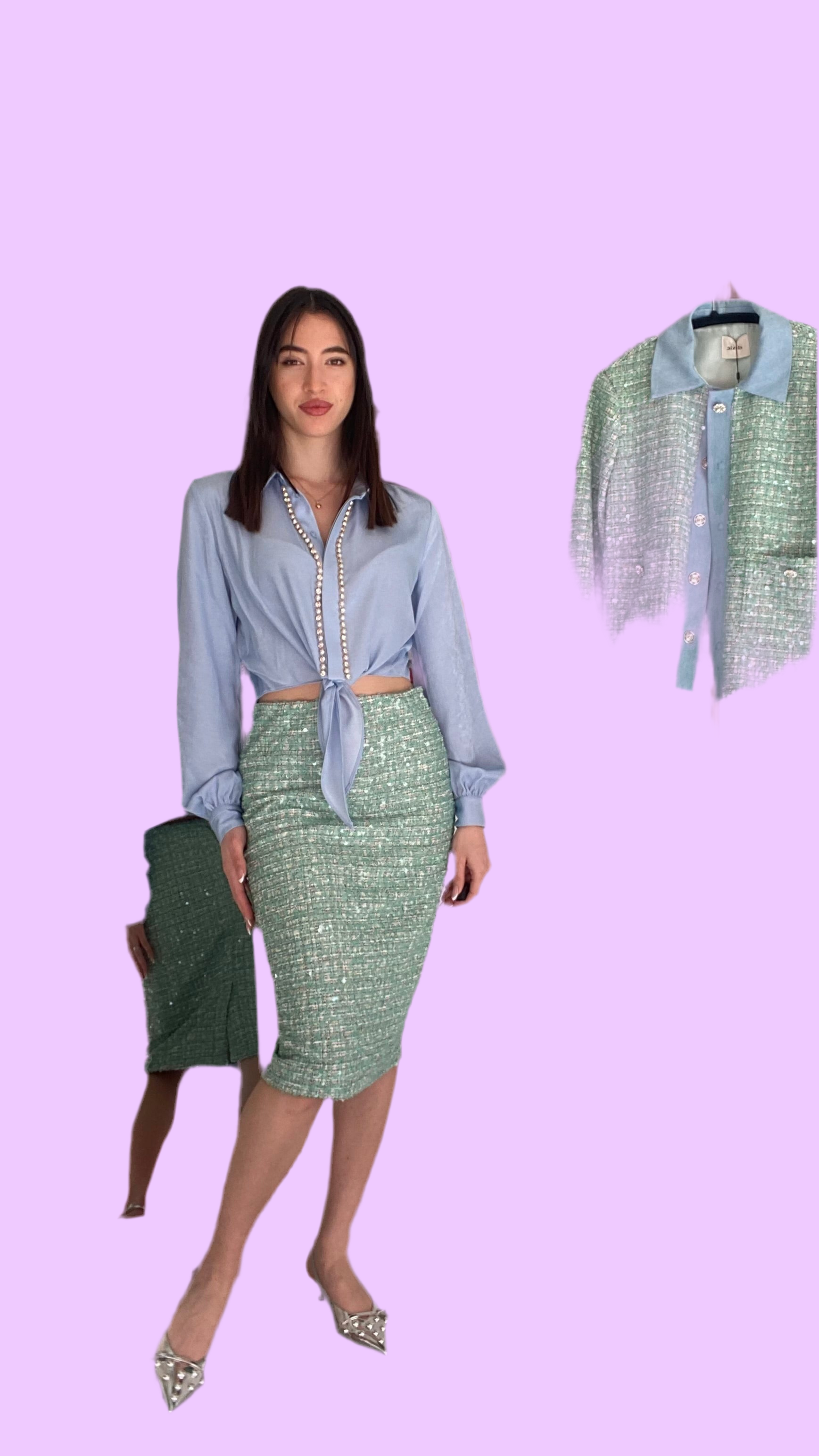 Tweed midi skirt Baroc Boutique Small