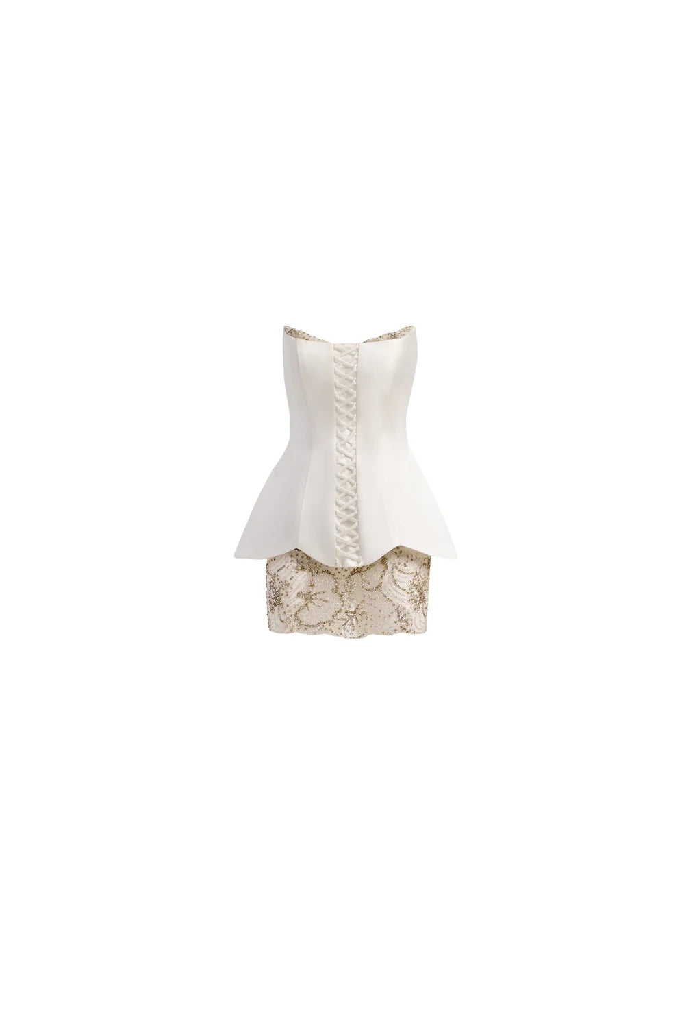 White embroidered mini dress Baroc Boutique Small