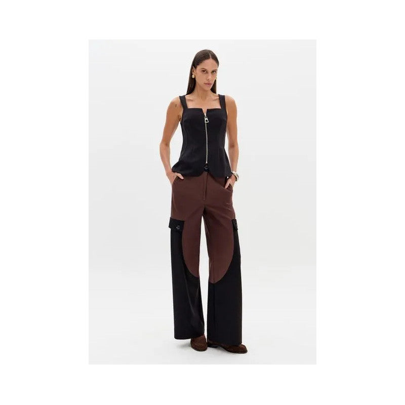Square Neck Zip-Front Corset Top Baroc Boutique