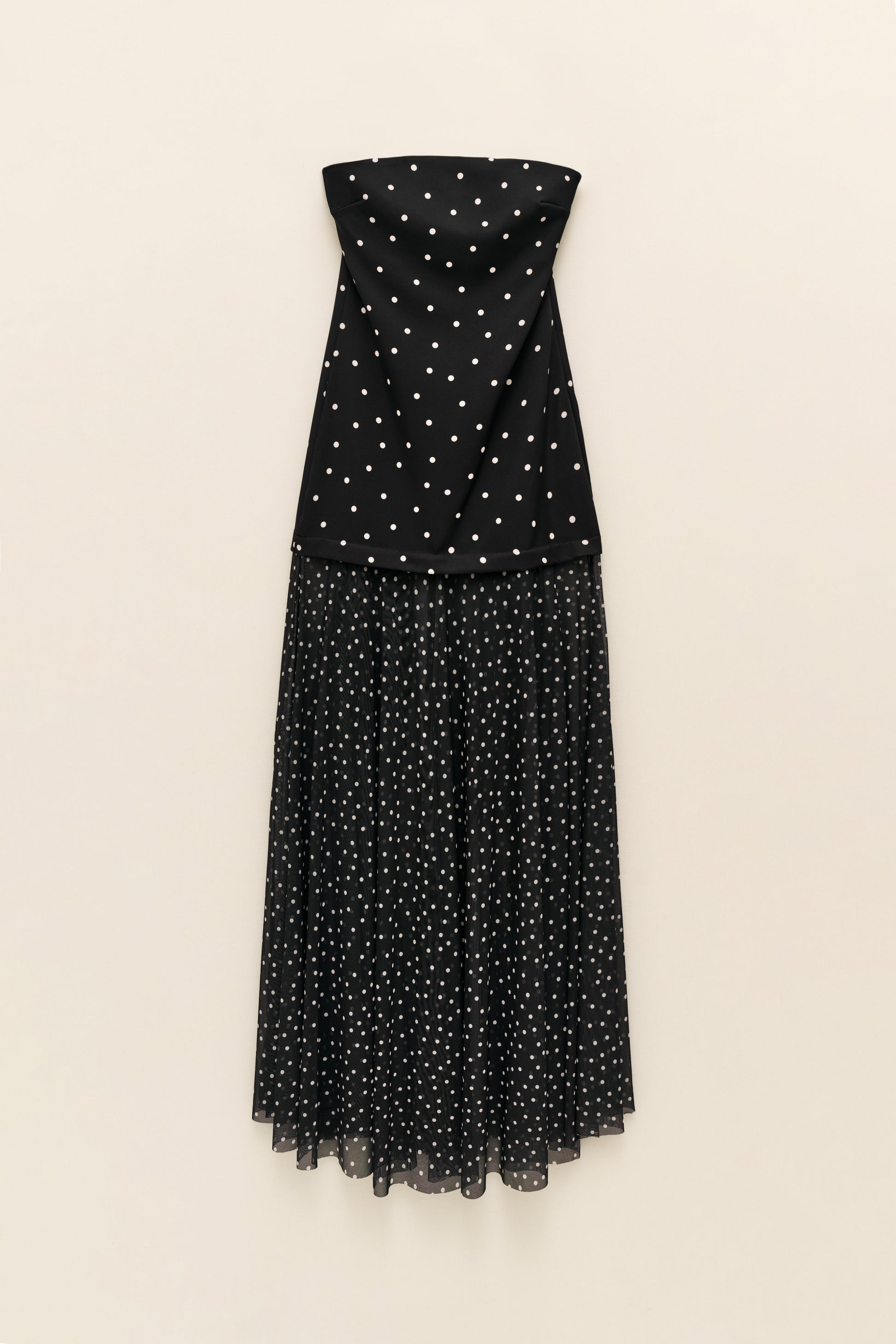 Strapless polka top dress Baroc Boutique