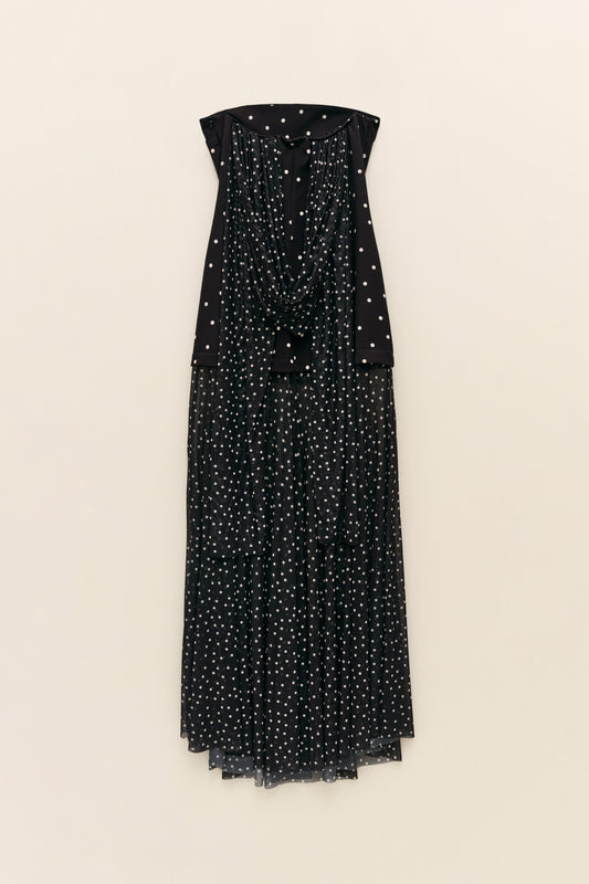 Strapless polka top dress Baroc Boutique