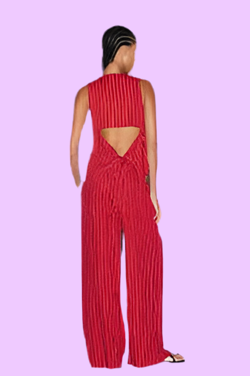 Striped gilet with opening on the back Baroc Boutique