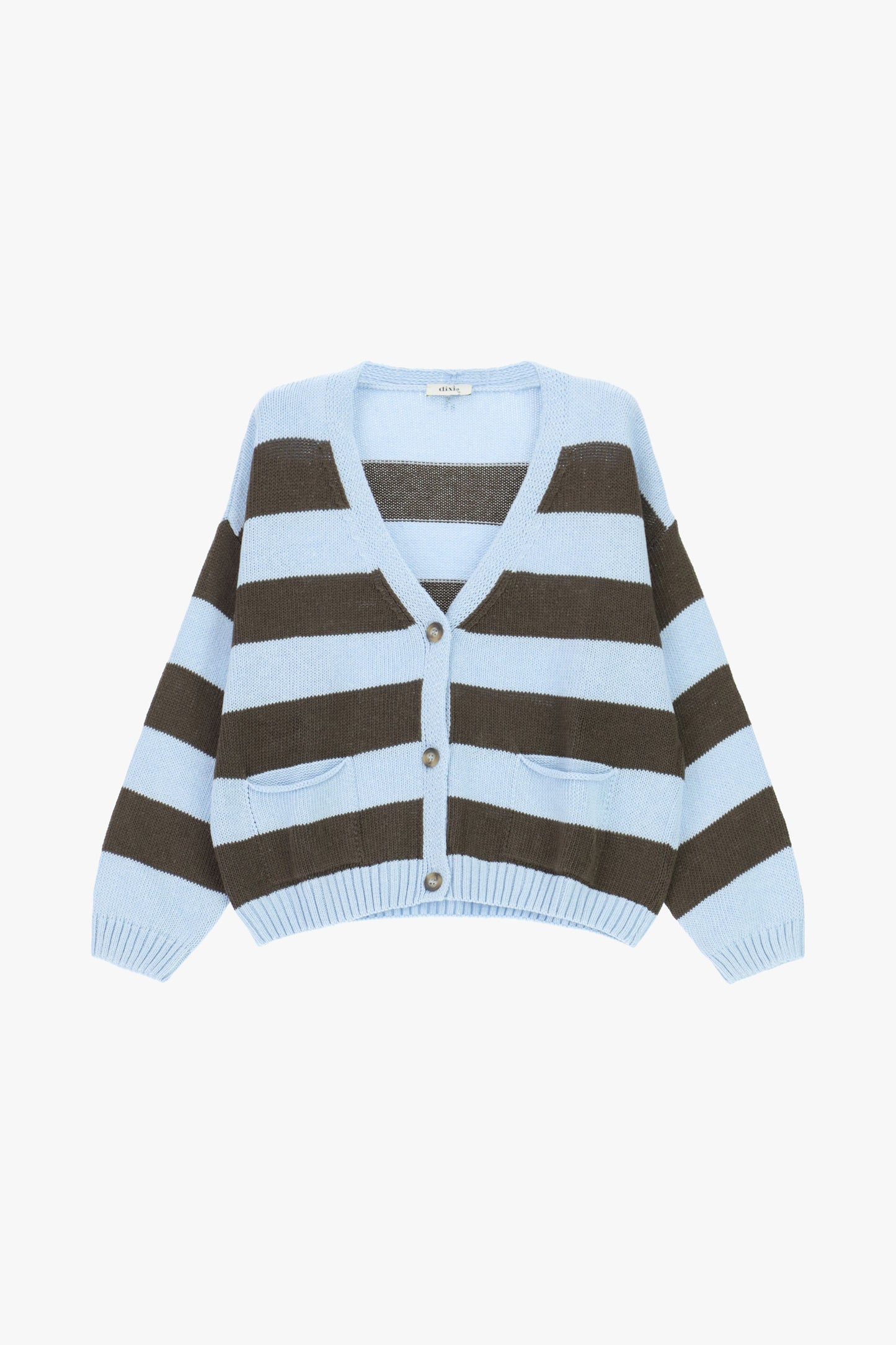 Striped knit cardigan with front pockets Baroc Boutique