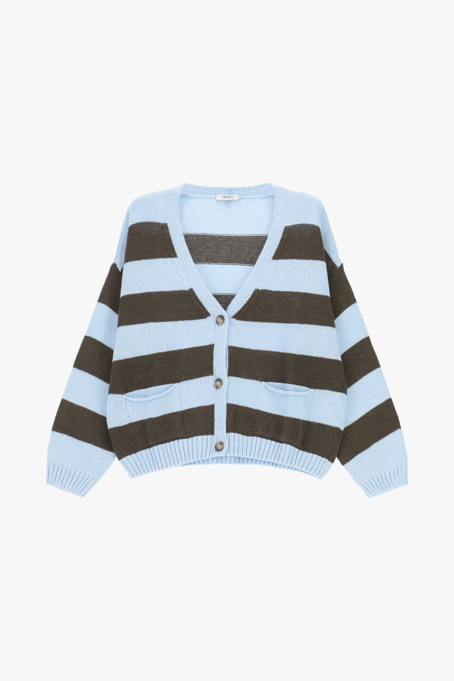 Striped knit cardigan with front pockets Baroc Boutique
