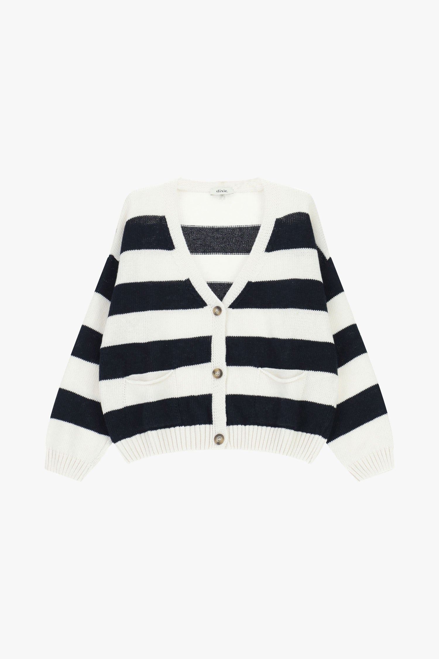 Striped knit cardigan with front pockets Baroc Boutique