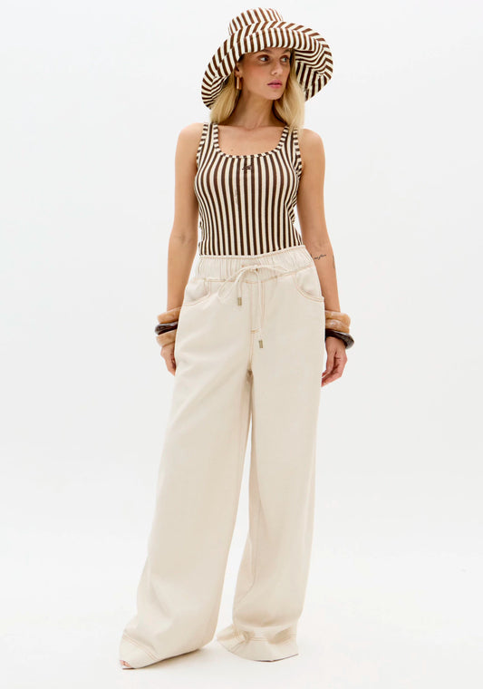 Striped ribbed tank top Baroc Boutique