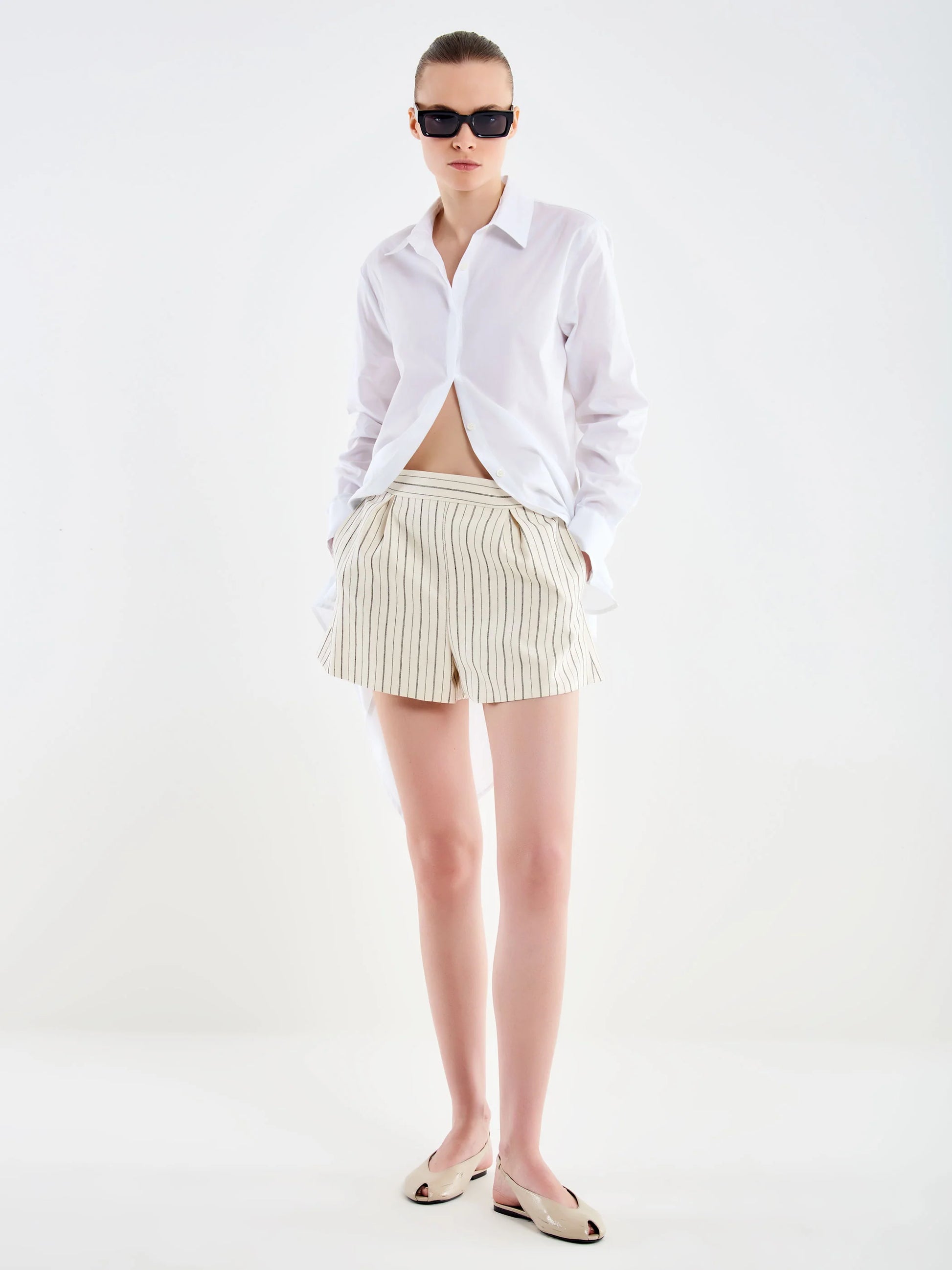 Striped wide leg short Baroc Boutique