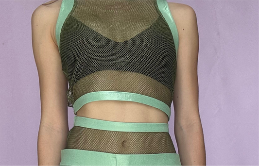 Swimmers top with net and a shine Baroc Boutique