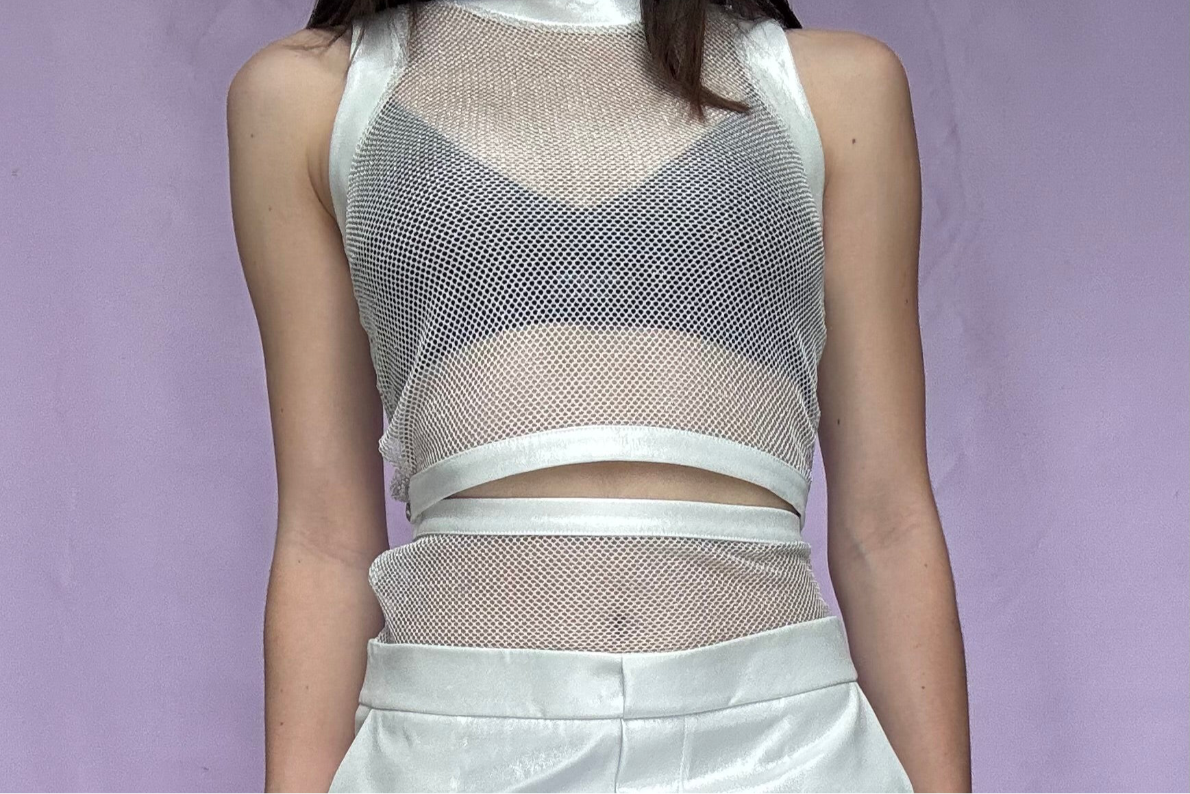 Swimmers top with net and a shine Baroc Boutique