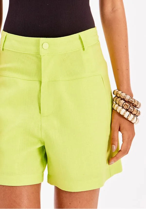 Tailored linen short Baroc Boutique