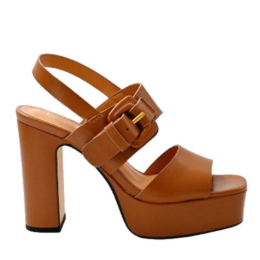 Tan leather pumps Baroc Boutique