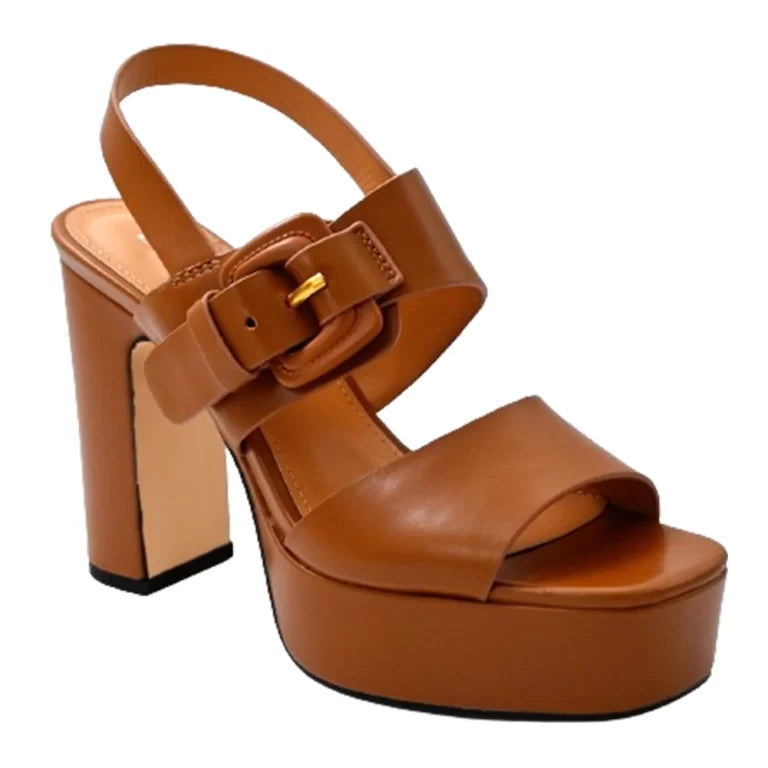 Tan leather pumps Baroc Boutique