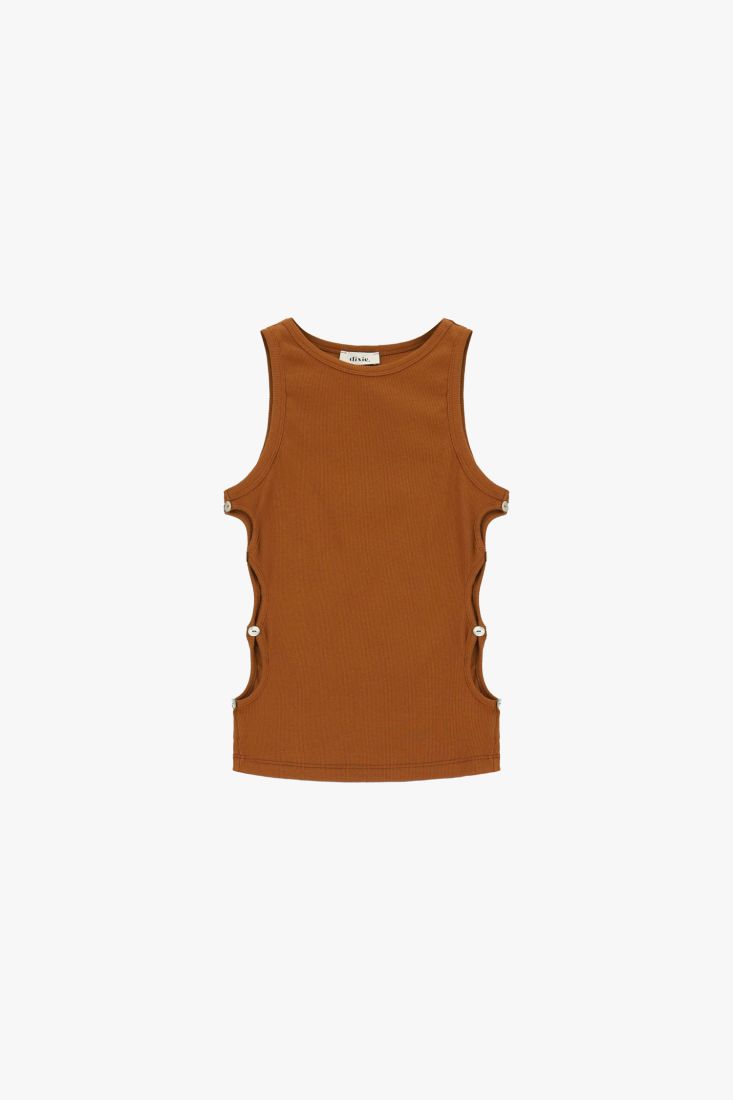 Tank top with side button details Baroc Boutique