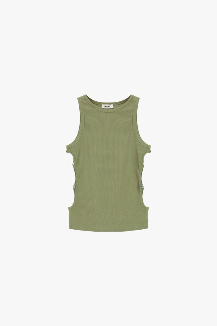 Tank top with side button details Baroc Boutique
