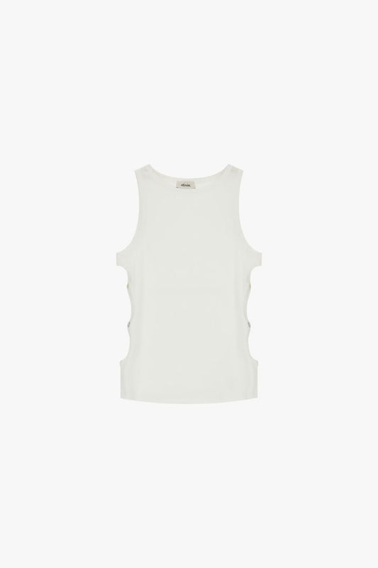 Tank top with side button details Baroc Boutique