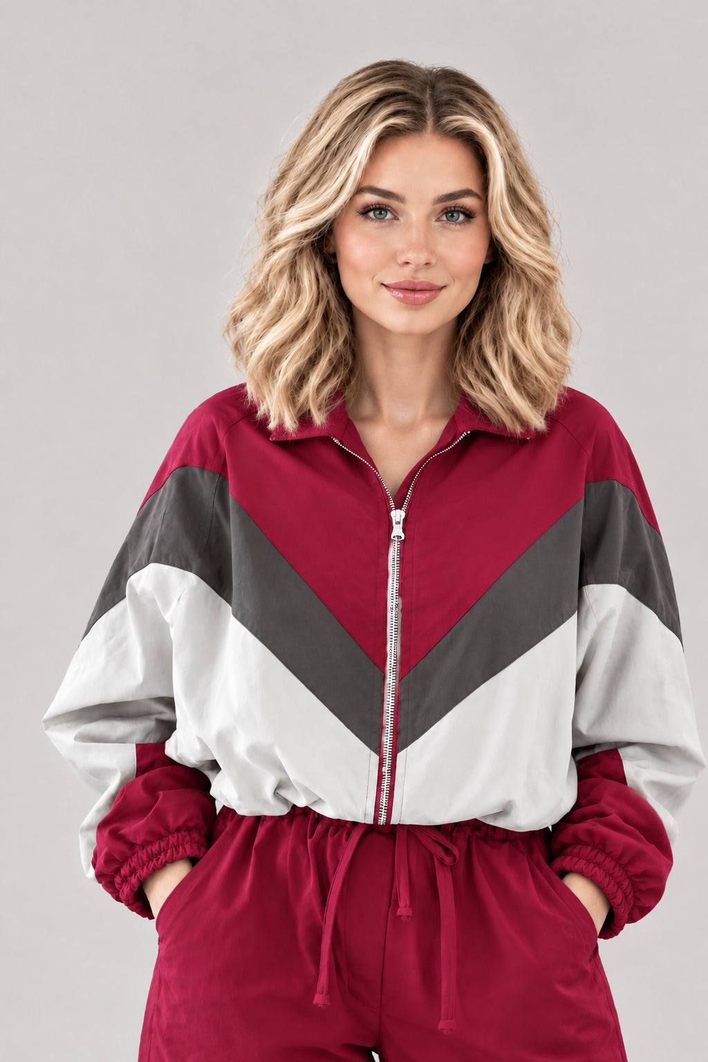 Three color waterproof jacket and barrel pants Baroc Boutique
