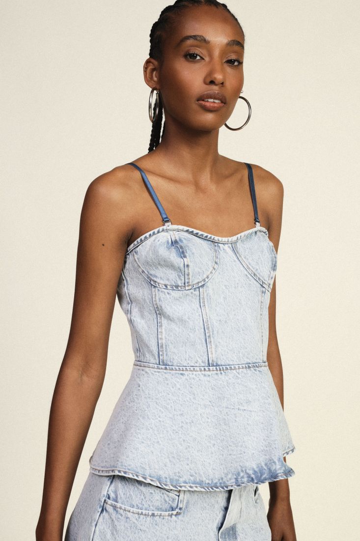 Top with straps and shaped stitching Baroc Boutique