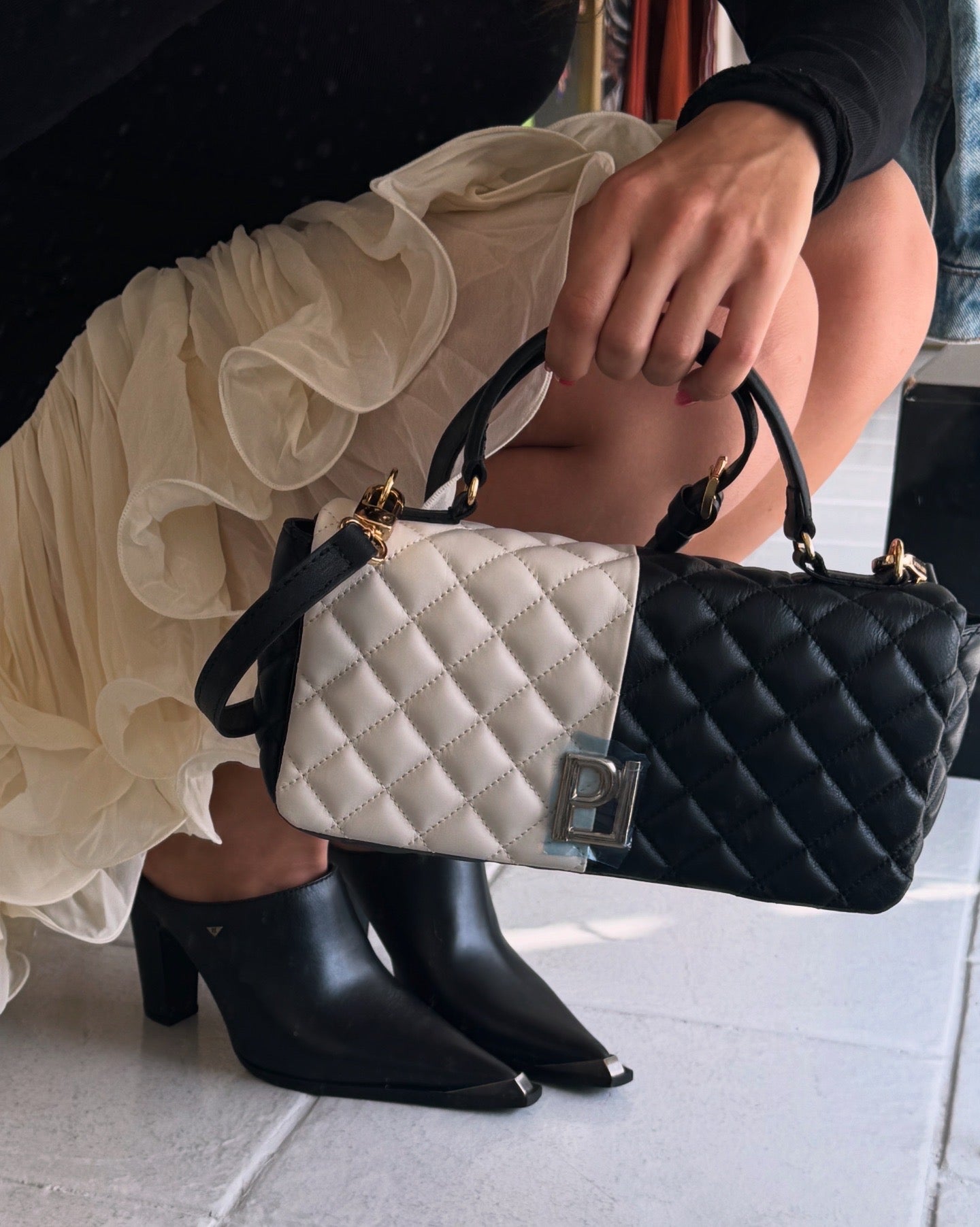 Tote bag with metallic details Baroc Boutique