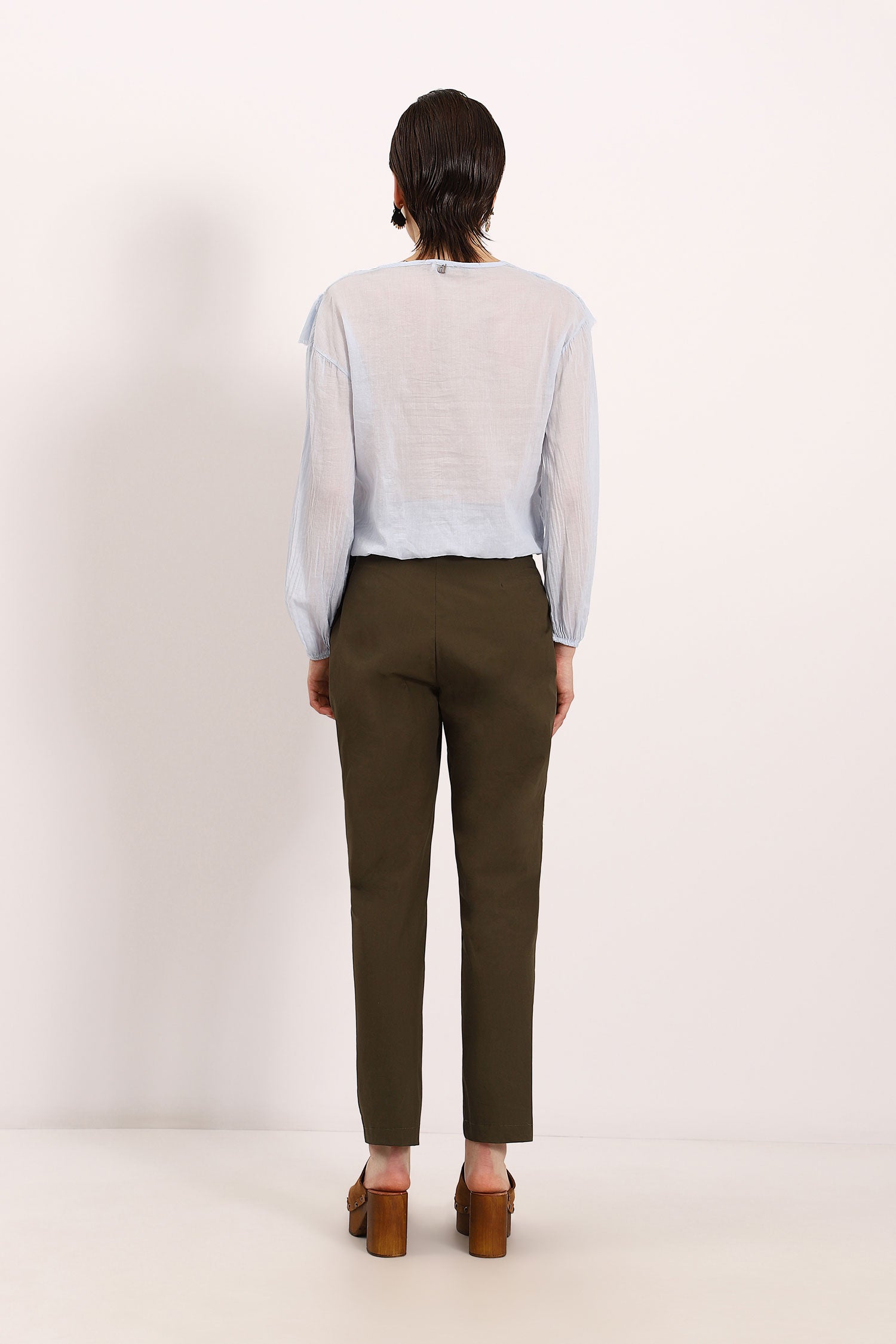 TROUSER Trousers with Crossover Waistband Baroc Boutique