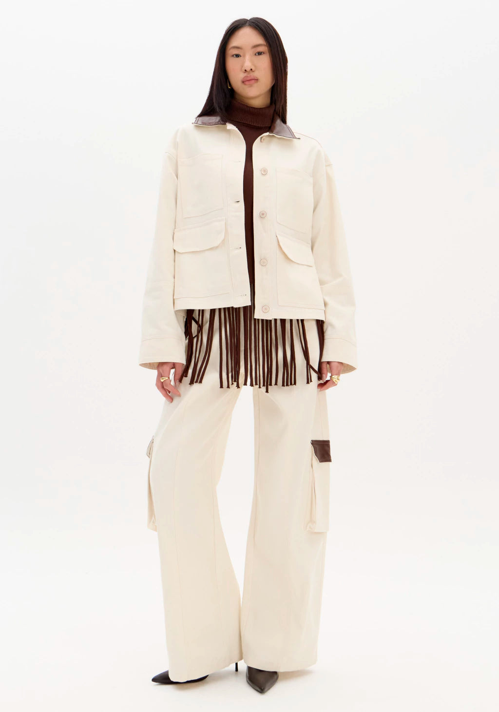 Twill jacket with contrasting collar Baroc Boutique