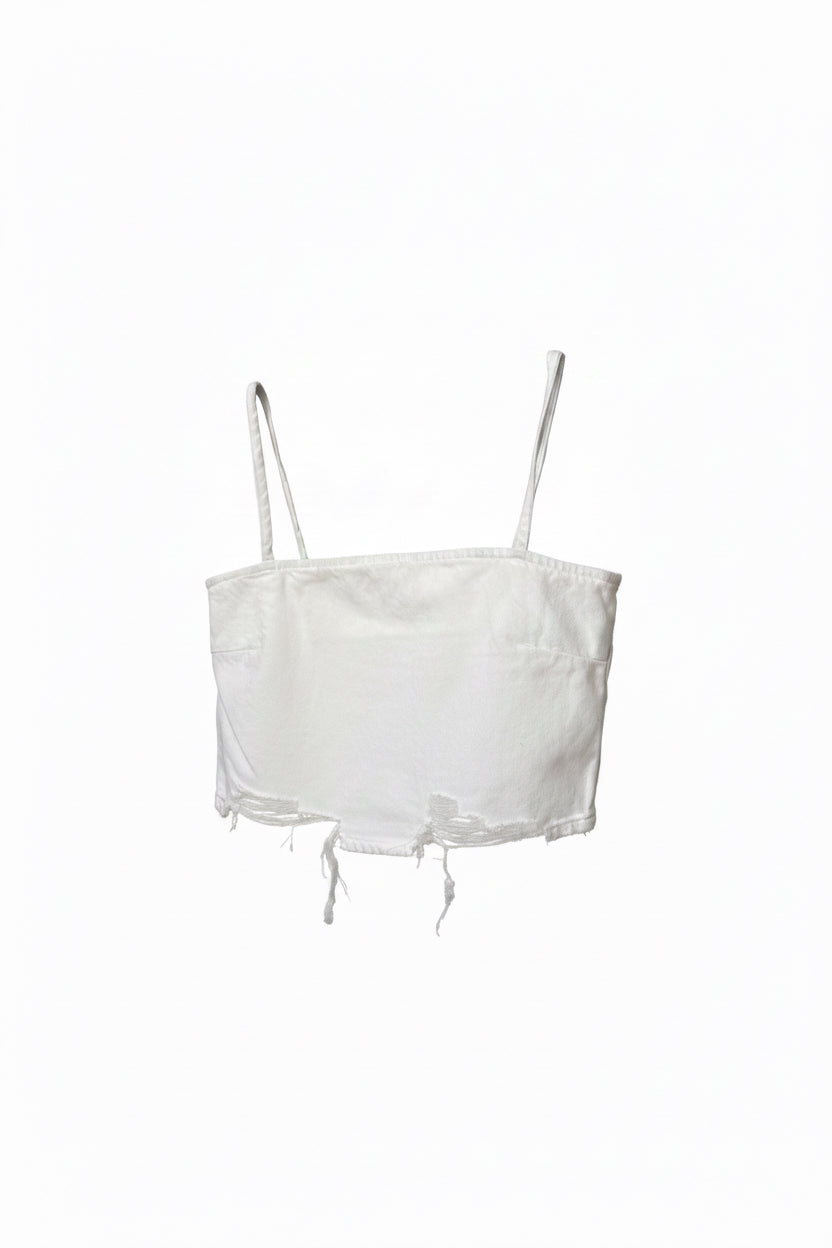 White denim top Baroc Boutique