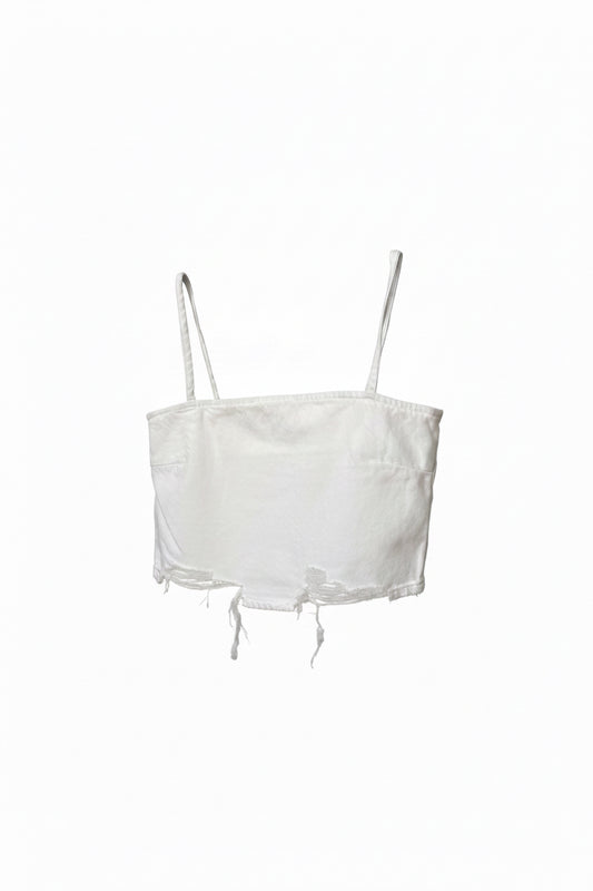 White denim top Baroc Boutique