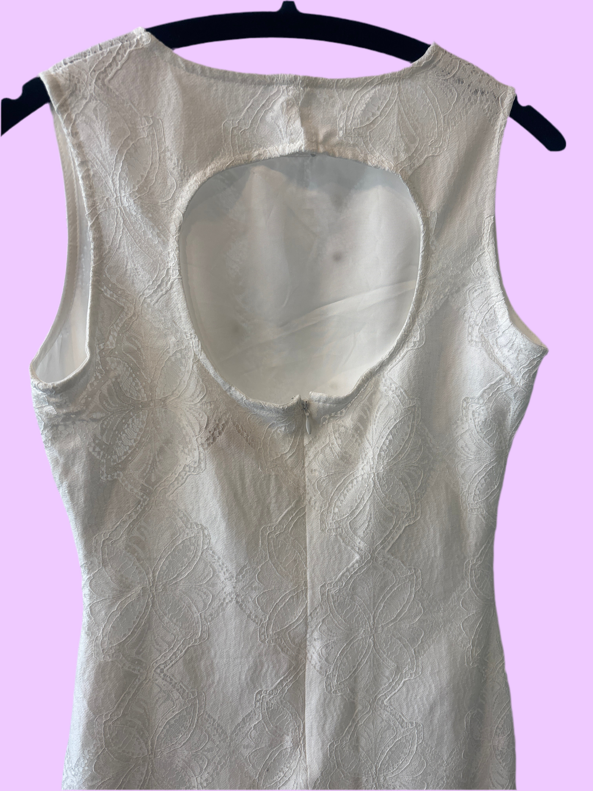 White lace dress with studs Baroc Boutique