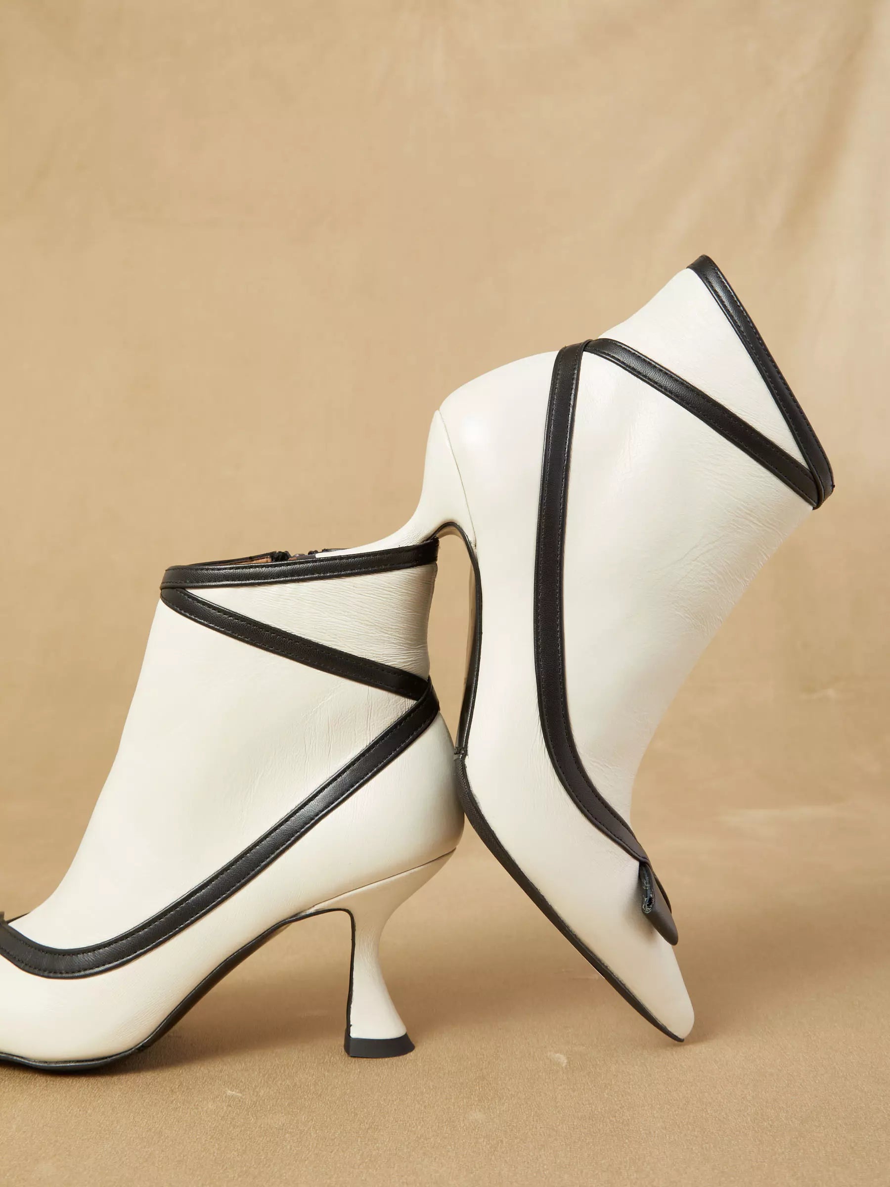 White leather ankle boot Wynona Baroc Boutique